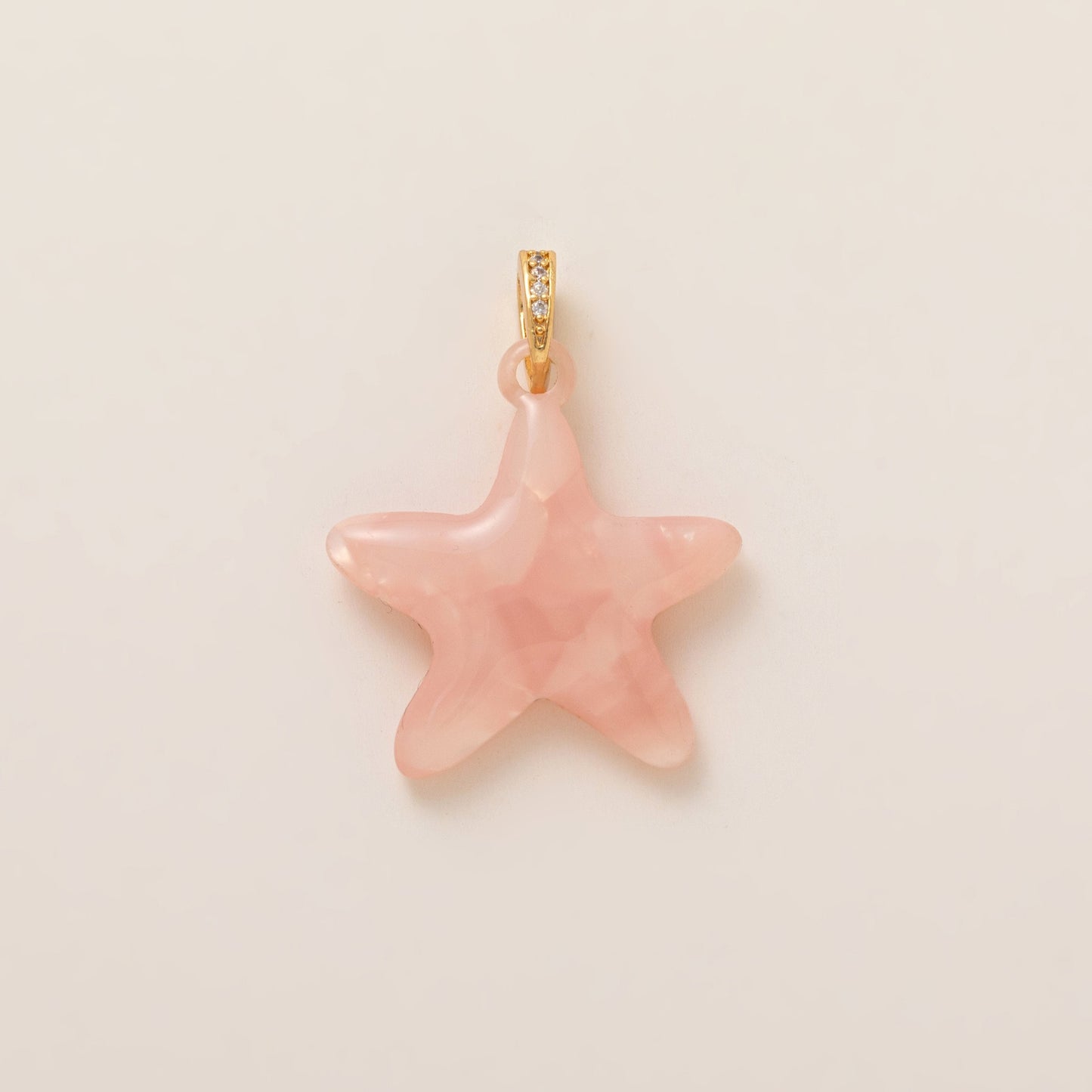 Minimalist Sweet Brass Plated Star Heart Charm Bar