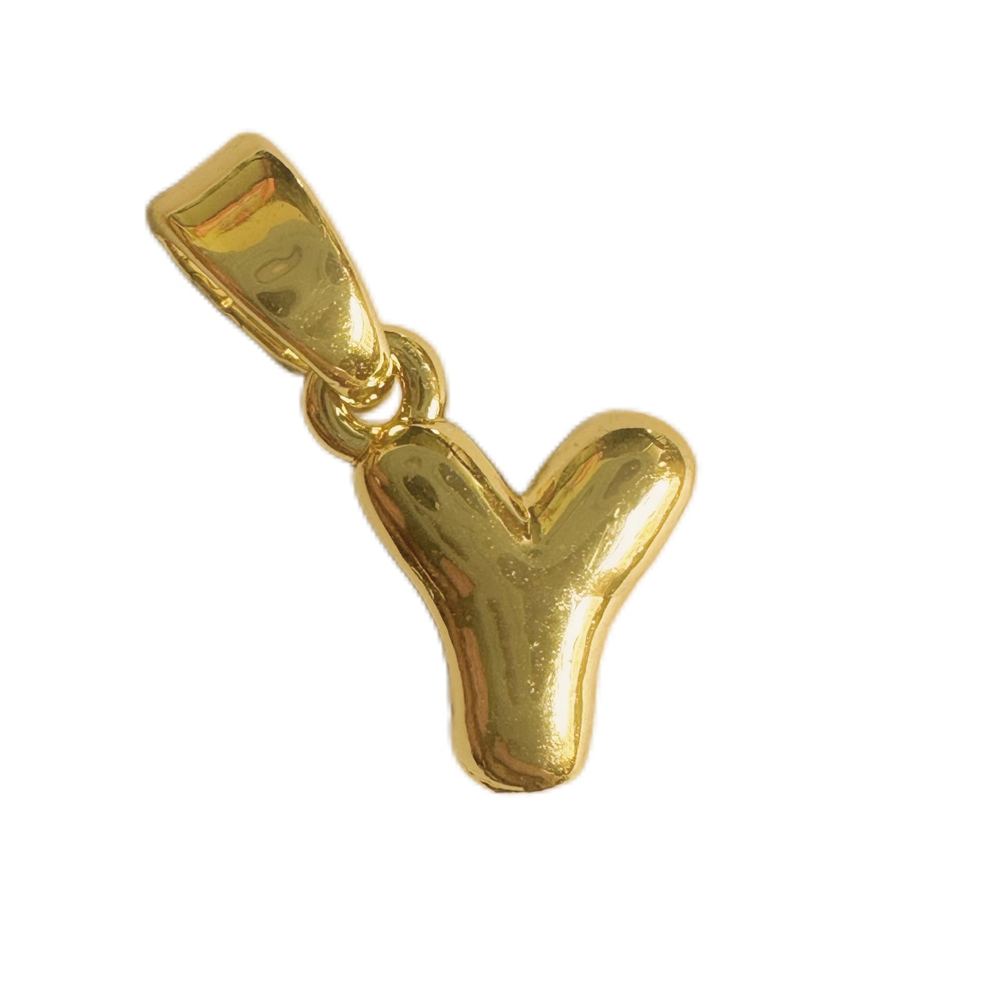 18K Gold Plated Letter Pendant Brass