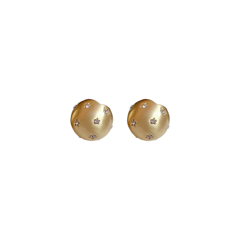 Orecchini a perno geometrici a forma di stella, minimalisti e di lusso, con intarsi in strass e perni in acciaio inossidabile da donna