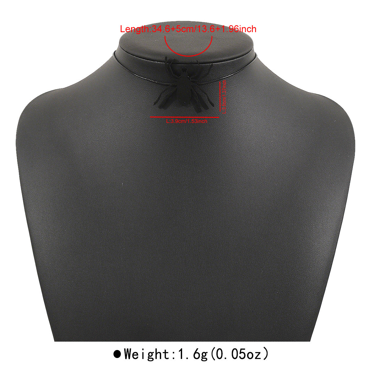 Collar con colgante de murciélago y araña espeluznante de Halloween para unisex con tela de fieltro y cuerda, accesorio gótico hecho a mano para fiestas