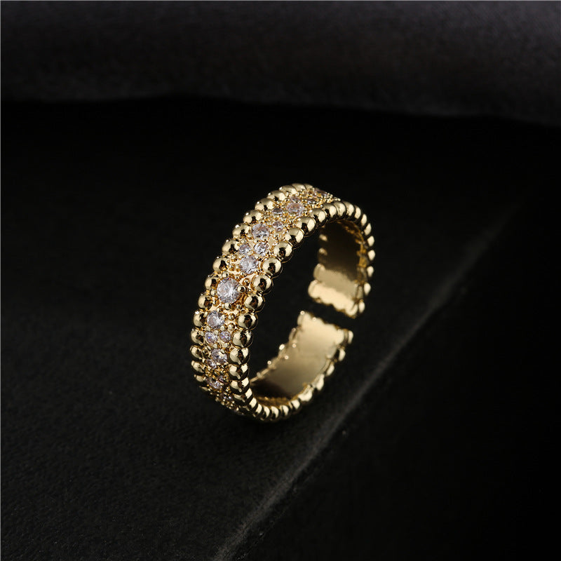 Vintage Bohemian Geometric Brass Plated Ring for Women