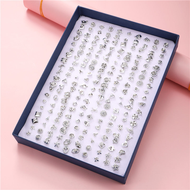 Creative Resin Animal Star Floral Stud Earrings Set for Women