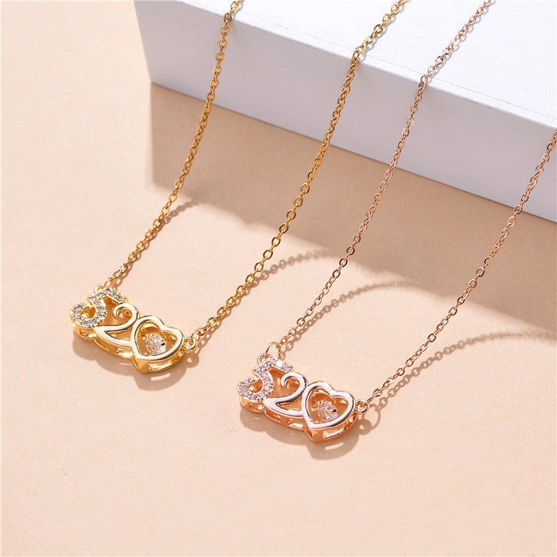 Collana girocollo con ciondolo minimalista geometrico in acciaio al titanio con finitura placcata per donne, con catena regolabile a onda d'acqua, idea regalo