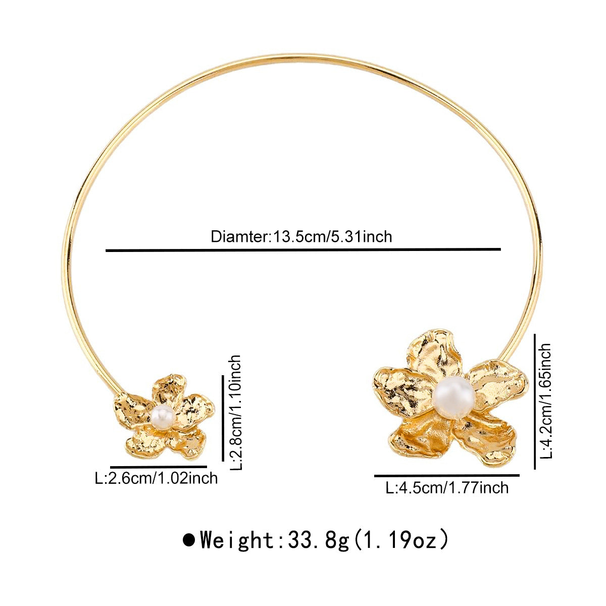 Collar geométrico de moda con base de aleación e incrustaciones de perlas simuladas para mujer