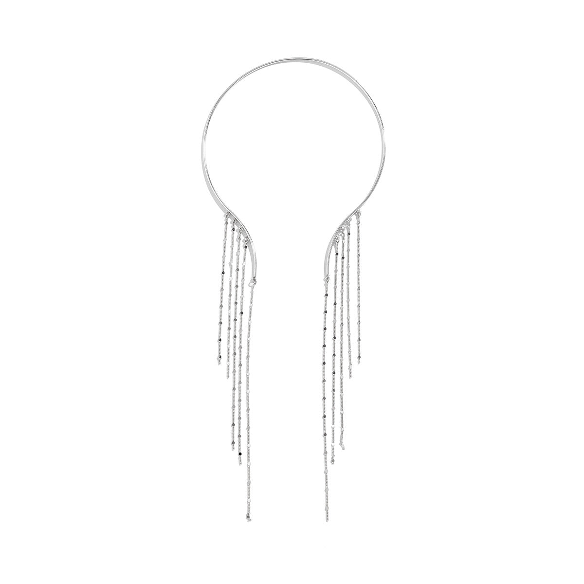 Collana girocollo da donna minimalista a forma di stella geometrica in metallo elettroplaccato con ciondolo in lega