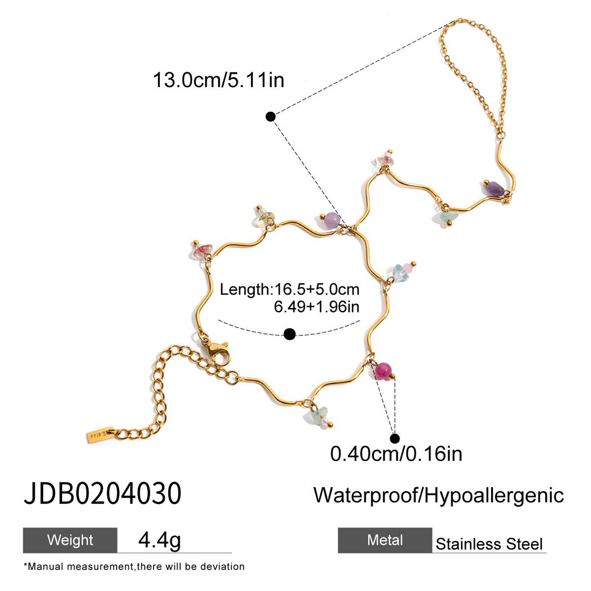Elegant Geometric Fish Stainless Steel Bracelet with Cubic Zirconia for Women