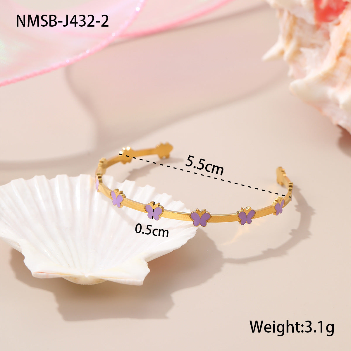 Conjunto de collar, pendientes y pulsera de acero inoxidable esmaltado con diseño floral minimalista de corazón geométrico para mujer