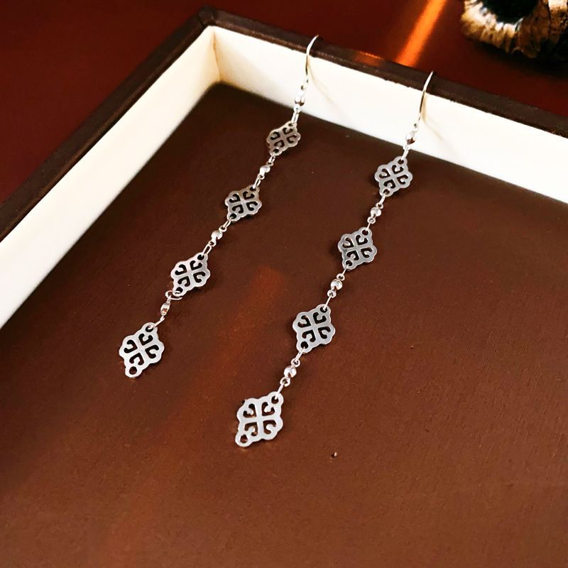 Orecchini a Nappa Geometrici Minimalisti in Metallo Placcato con Perni in Argento Sterling