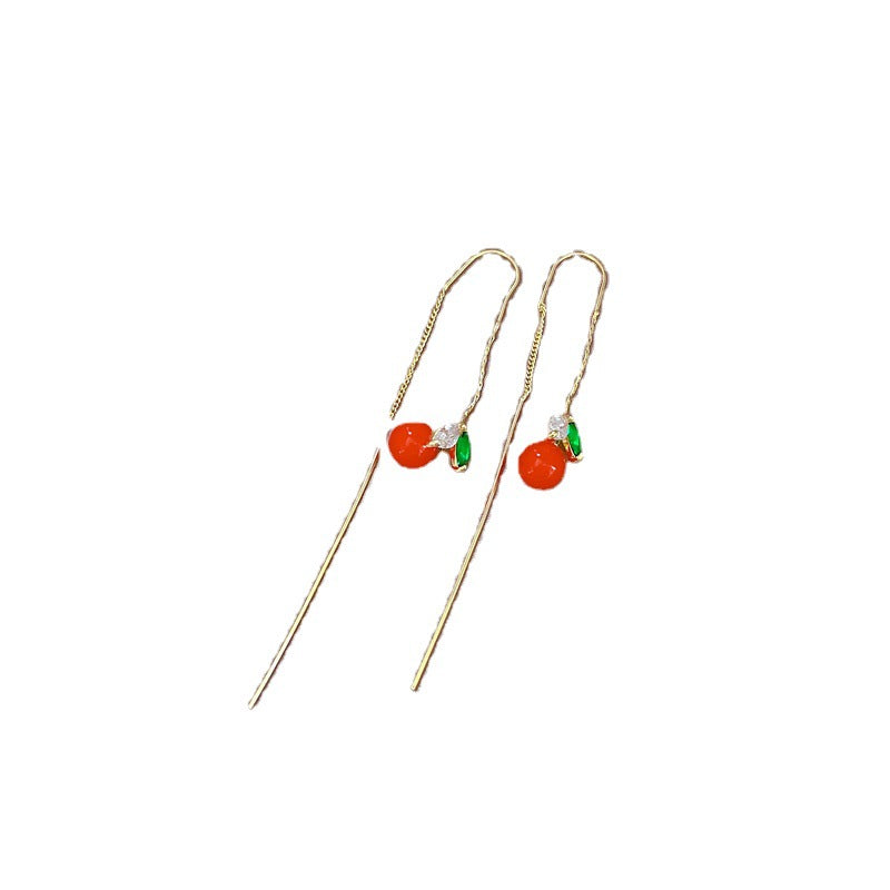 Pendientes colgantes geométricos elegantes para mujer con incrustaciones de diamantes de imitación y base de cobre chapado en oro
