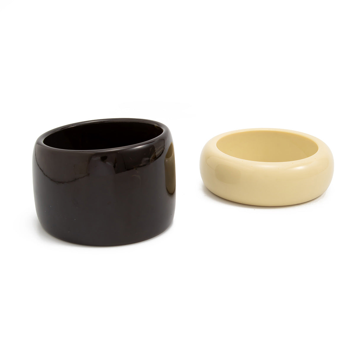 Vintage Geometric Gradient Resin Wide Cuff Bracelet for Women