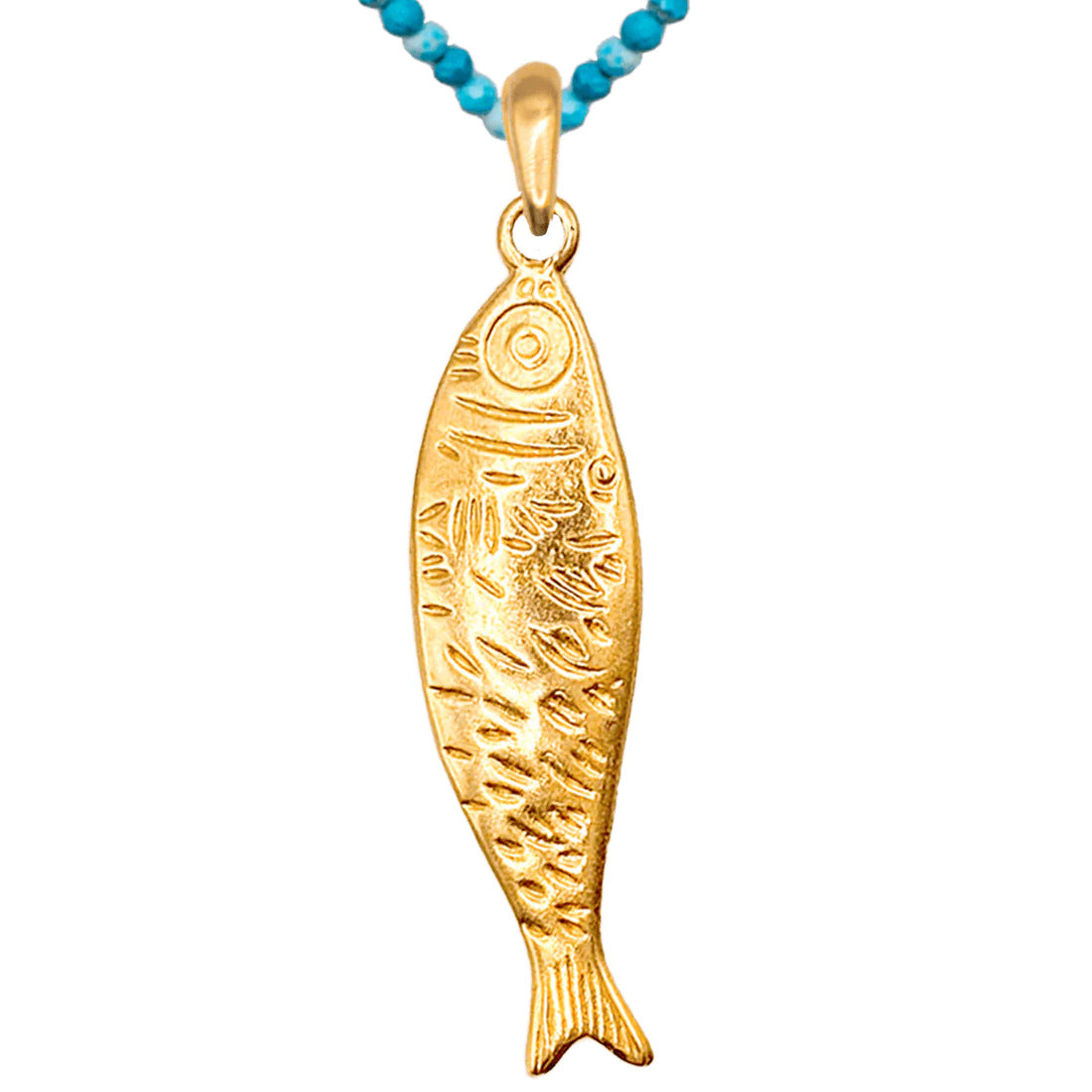 Minimalist Ocean-Themed Necklace with Stainless Steel Fish Starfish and Shell Beads Snake Chain Vacuum Plated 18K Real Gold Finish