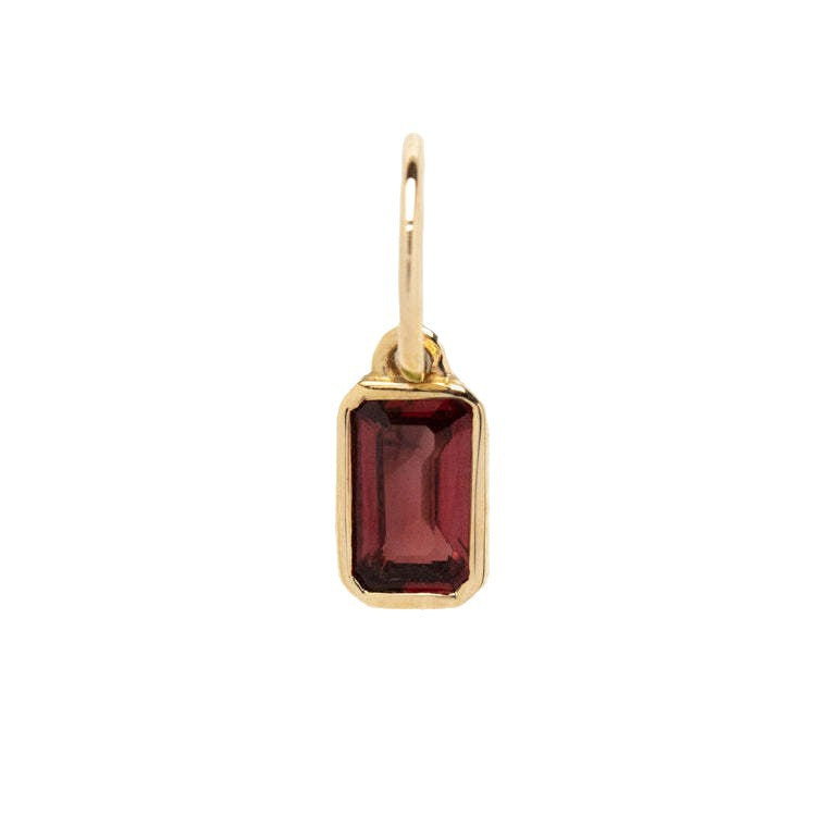 Minimalist Square Stainless Steel Pendant with Colorful Cubic Zirconia Plated Titanium Steel Charm Bar for Unisex