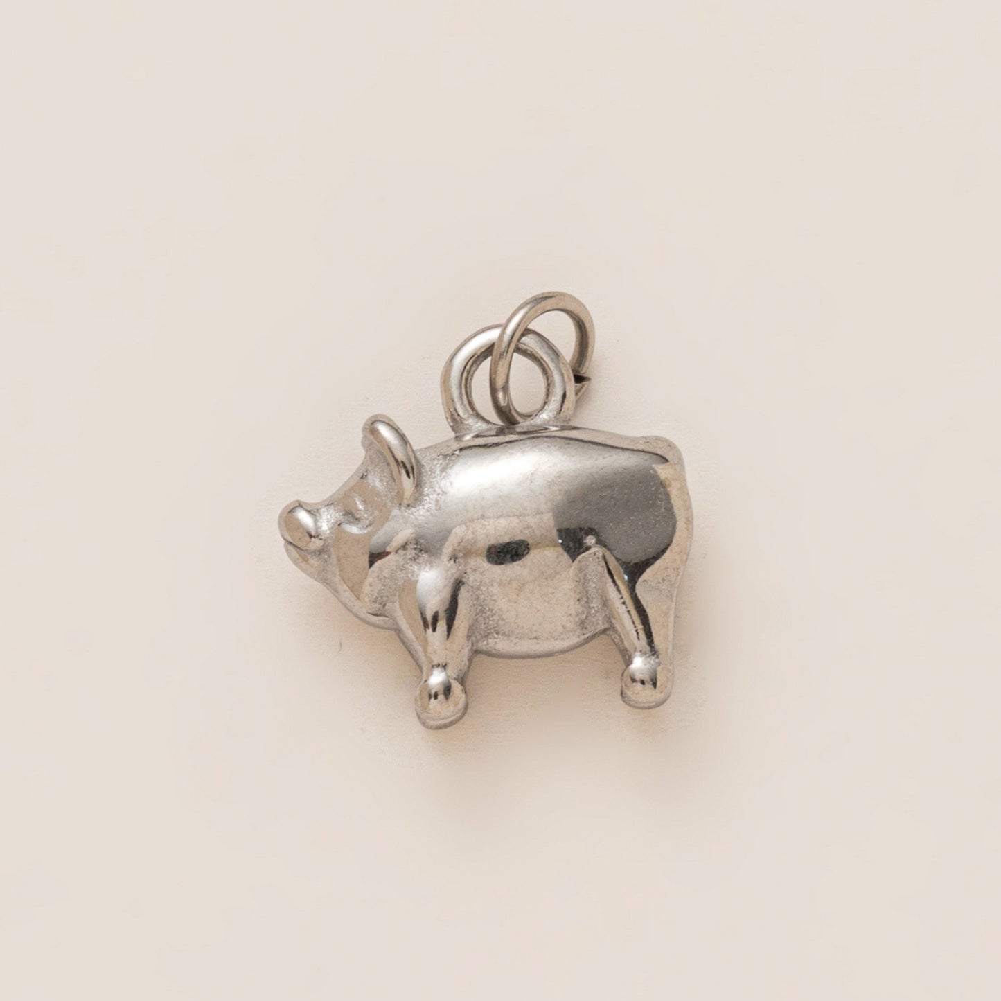 Vintage Gold Plated Stainless Steel Animal Charm Bar PVD