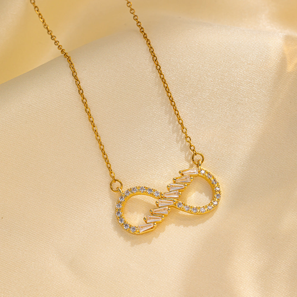Minimalist Heart-Shaped Titanium Steel Necklace with Gold Plating for Women, Adjustable O-Chain Collarbone Jewelry Gift