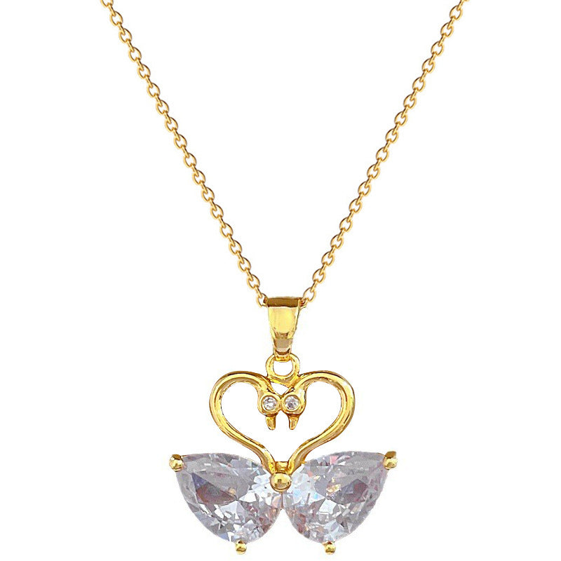 Luxury Plated Titanium Steel Geometric Necklace and Earrings Set