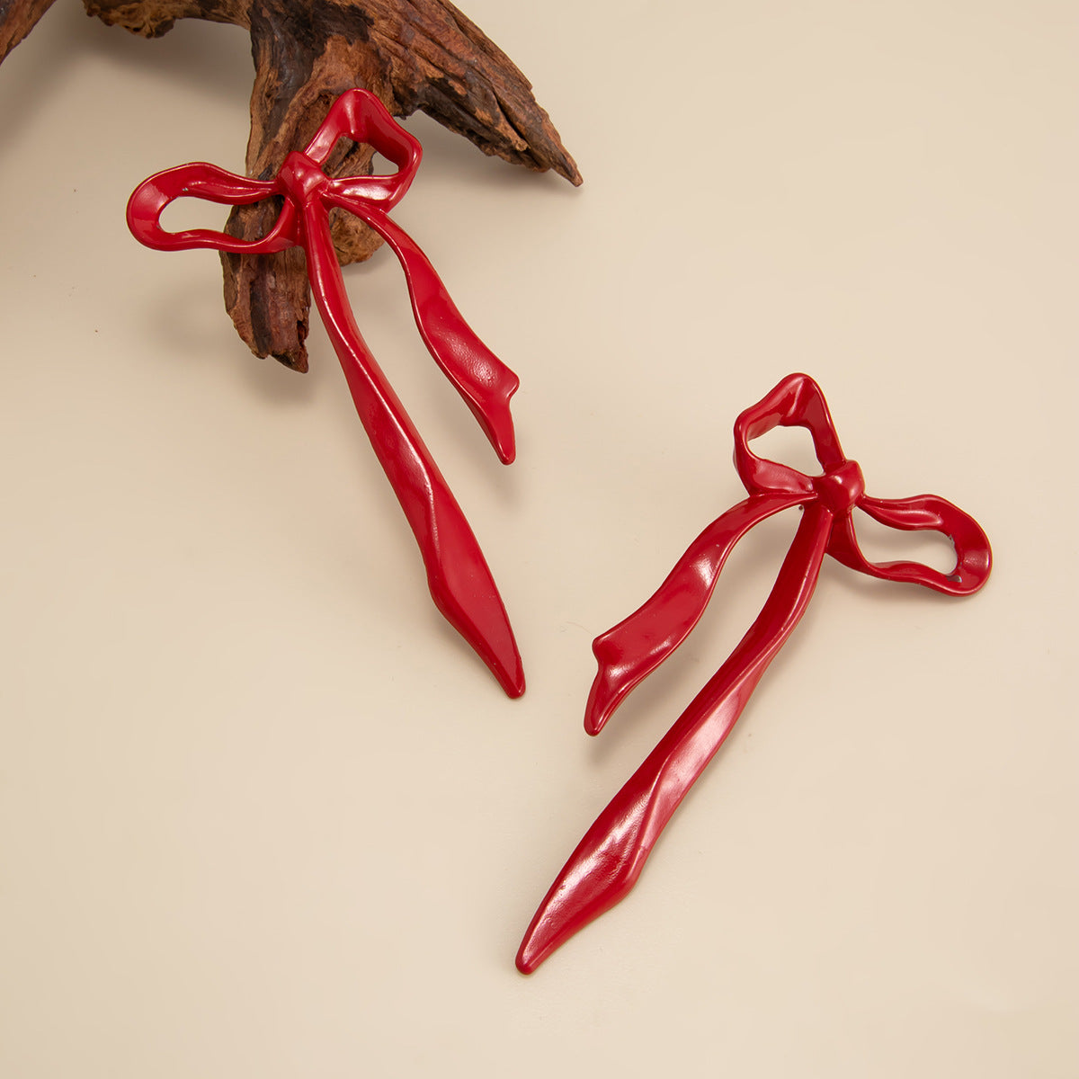 Sweet Gradient Drip Oil Floral Alloy Earrings for Women