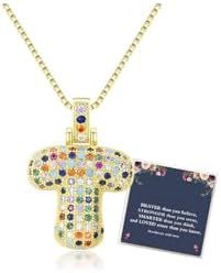 Sweet Hip-hop Letter Brass Cubic Zirconia Inlay Pendant Necklace Box Chain Unisex