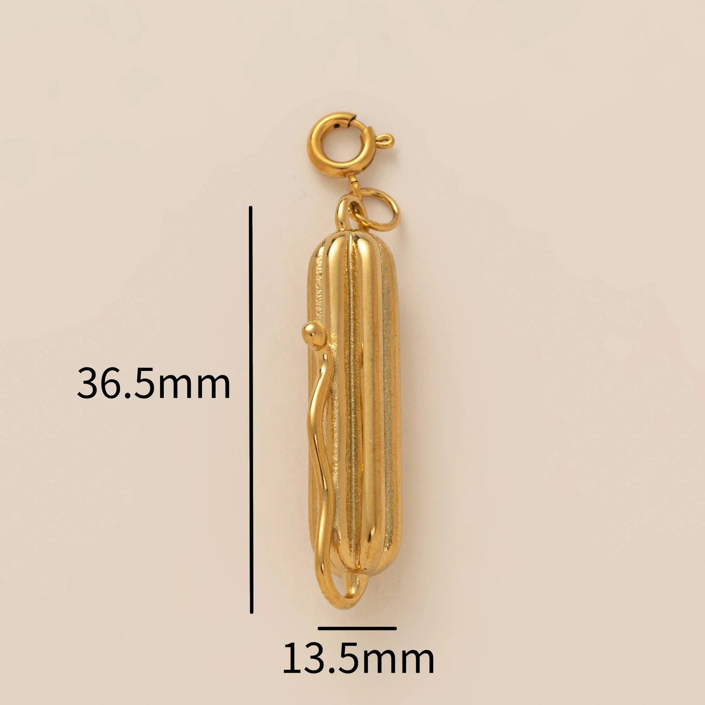 18K Gold Plated Stainless Steel Eight-Pointed Star Charm Bar