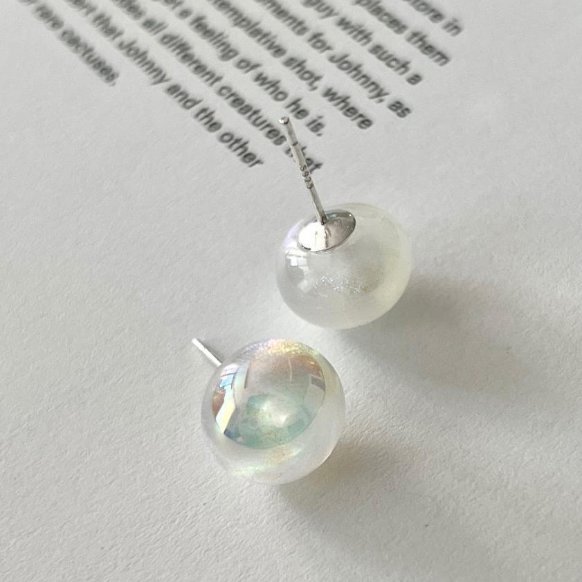Orecchini a perno con cielo stellato minimalista in argento sterling 925 con finitura lucida