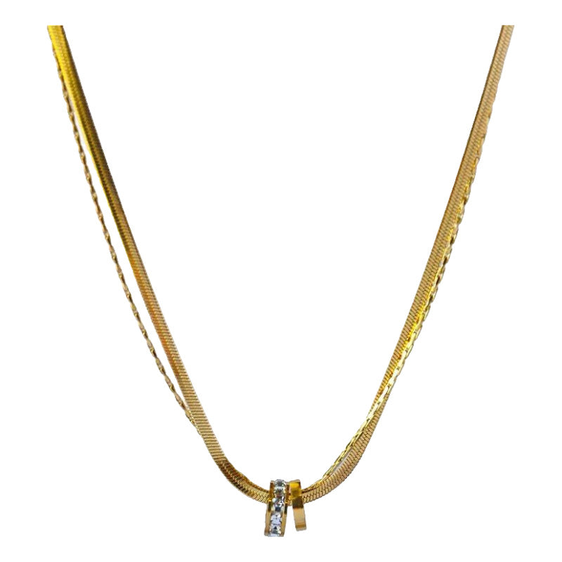 Collana minimalistica con ciondolo a forma di fiore in acciaio al titanio, delicata, per uomo e donna