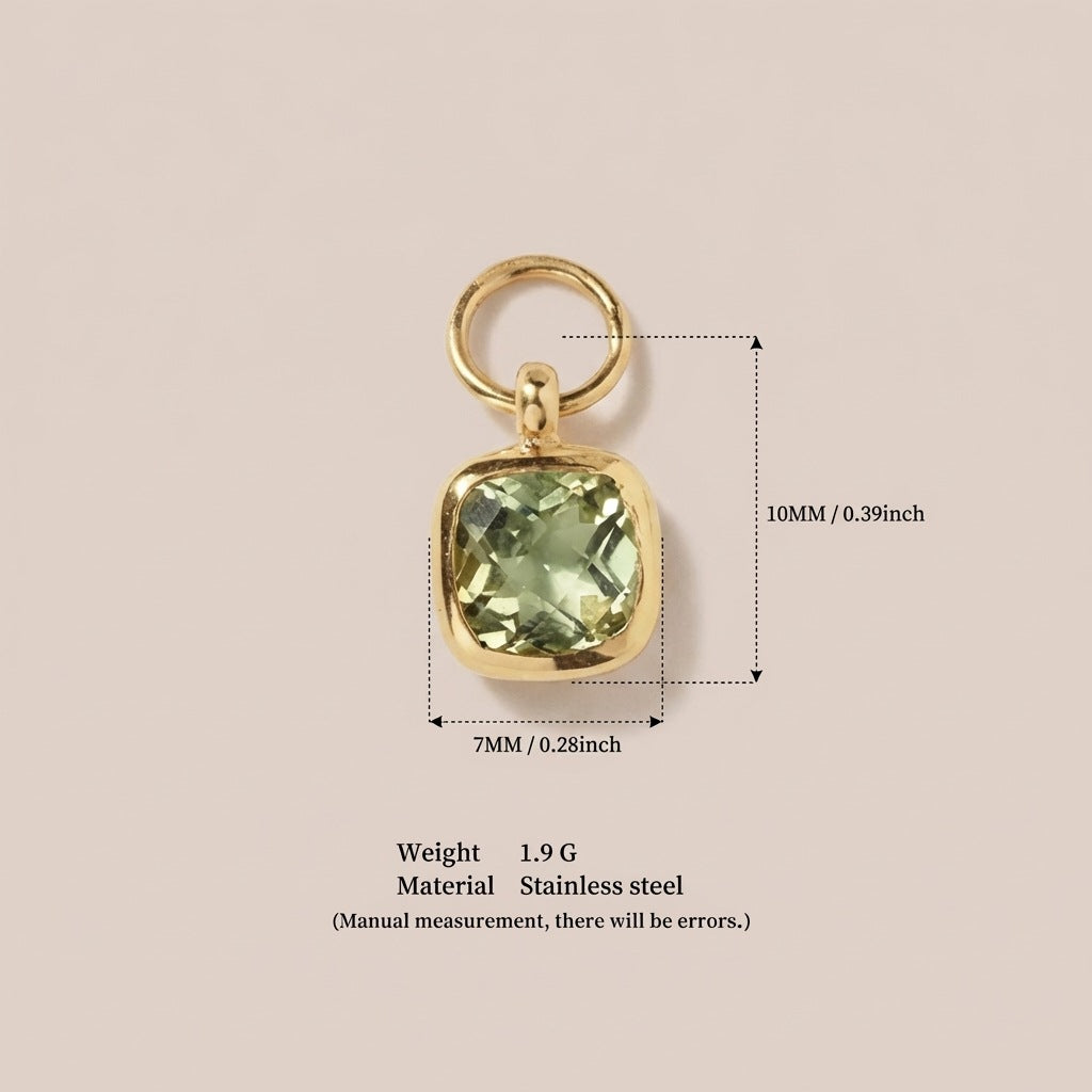 Charm a barra a stella in acciaio inossidabile placcato PVD oro 18 carati vintage