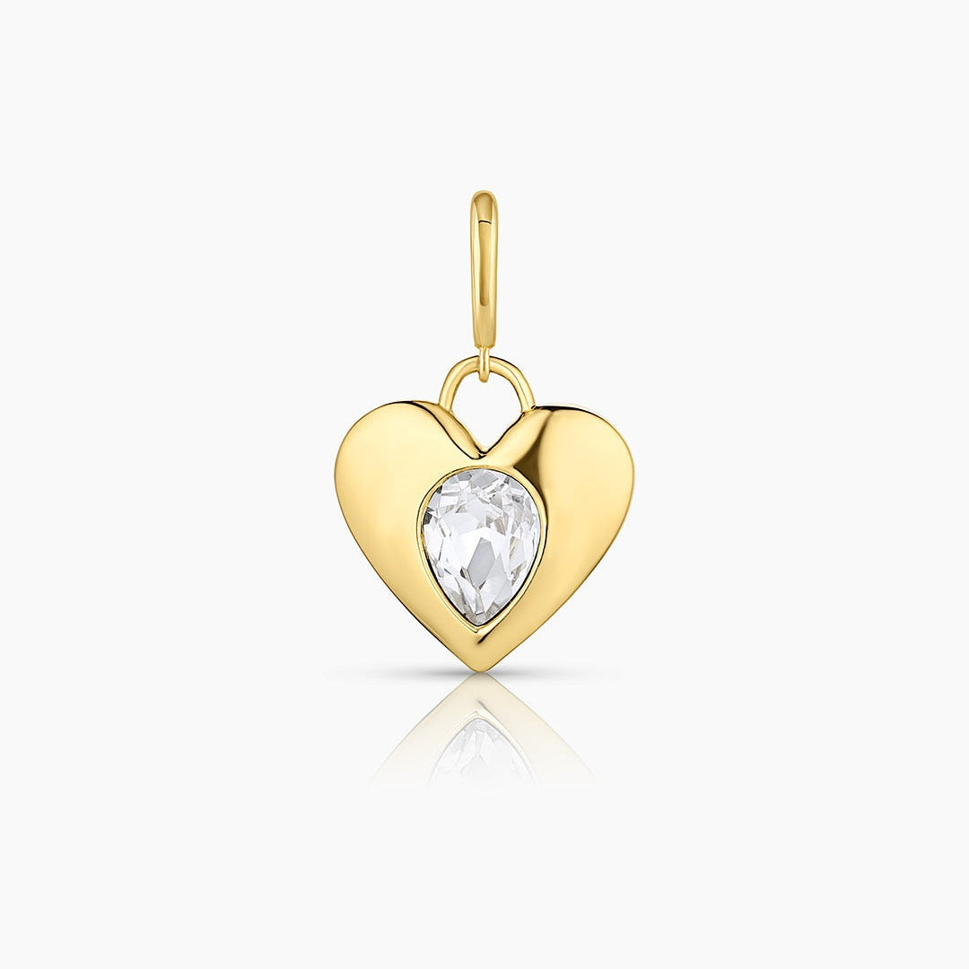 Bohemian Vintage Heart Geometric Brass PVD Plated 18K Gold Titanium Steel Pendant Charm Bar Necklace for Women