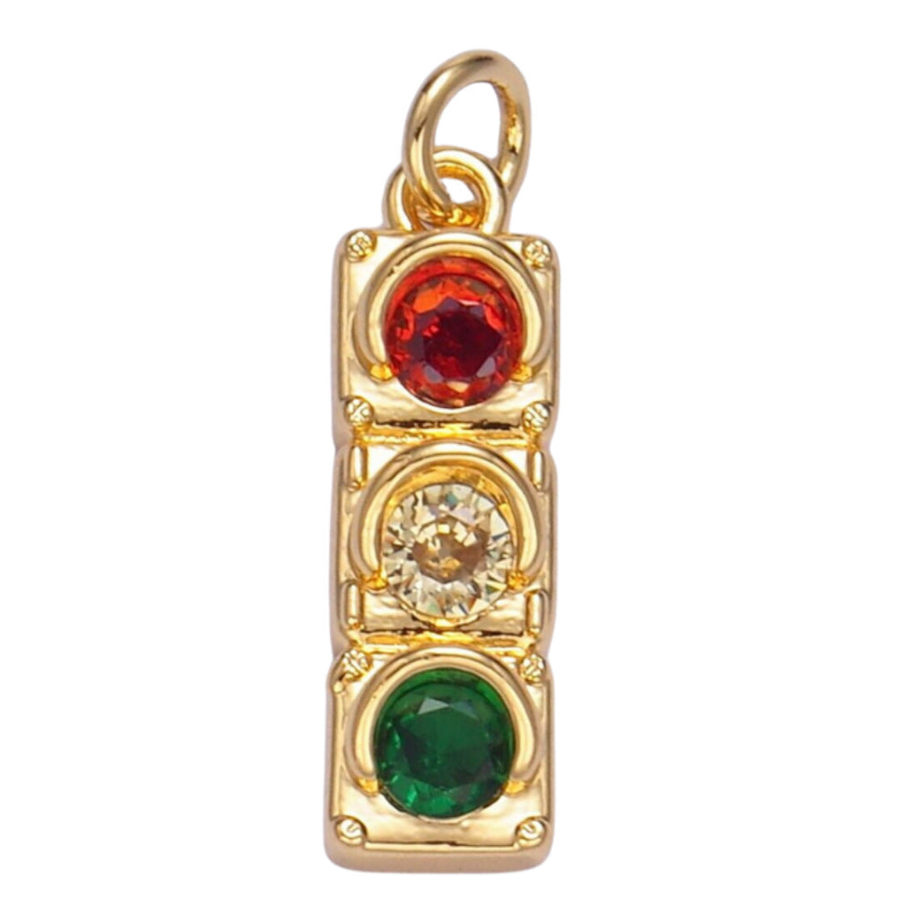 Vintage Cartoon Animal Brass 18K Gold Plated Drip Oil Pendant Charm Bar
