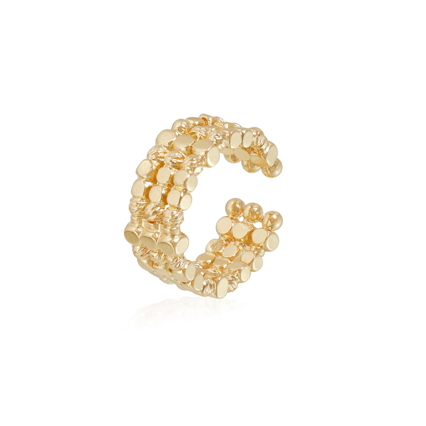 Minimalist Geometric Rhinestone Plated Alloy Adjustable Ring for Women