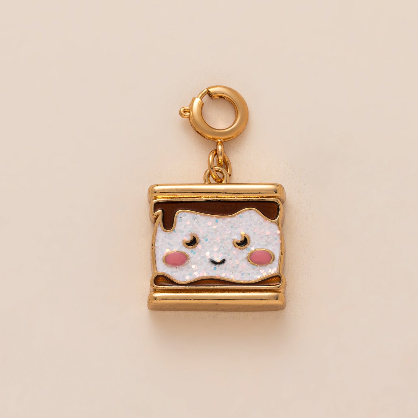 Vintage Heart Brass Plated Charm Bar Cable Chain Pendant