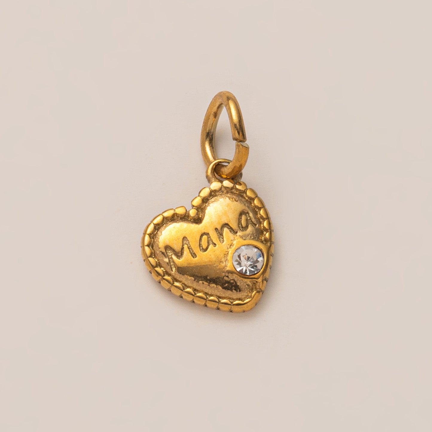 Collana con ciondolo a barra geometrica a cuore placcata oro 18 carati in acciaio inossidabile PVD vintage
