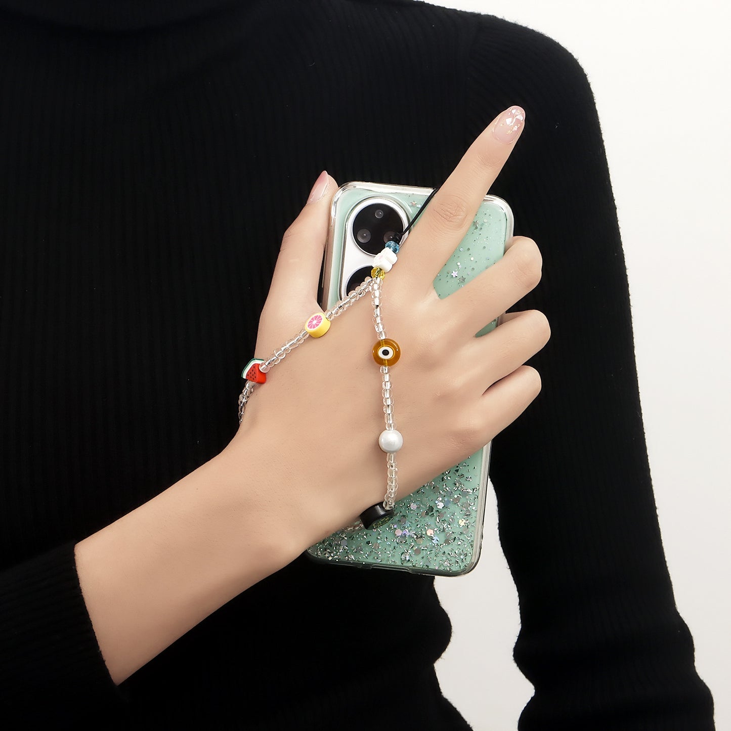 Bohemian Sweet Floral Alloy Plated Phone Chain for Women