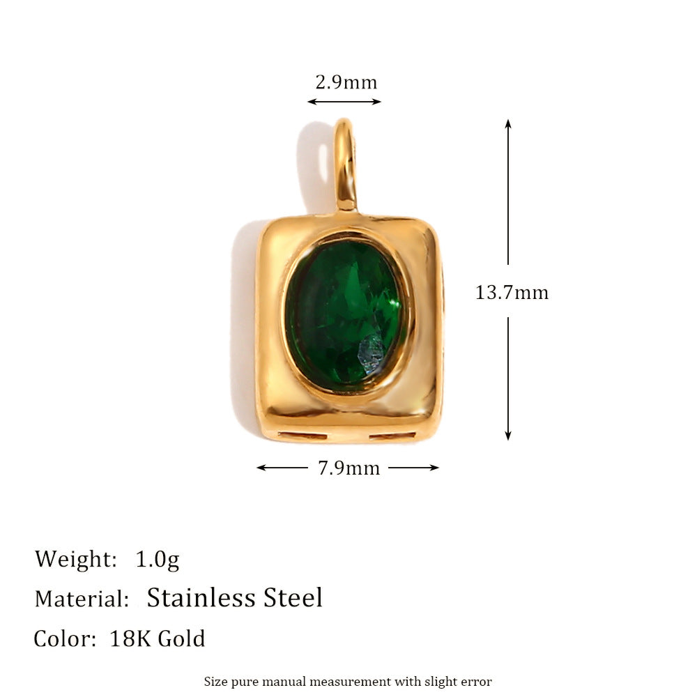 Colgante de Oso Geométrico Minimalista de Acero Inoxidable con Baño de Oro de 18K para Fabricación de Joyas DIY