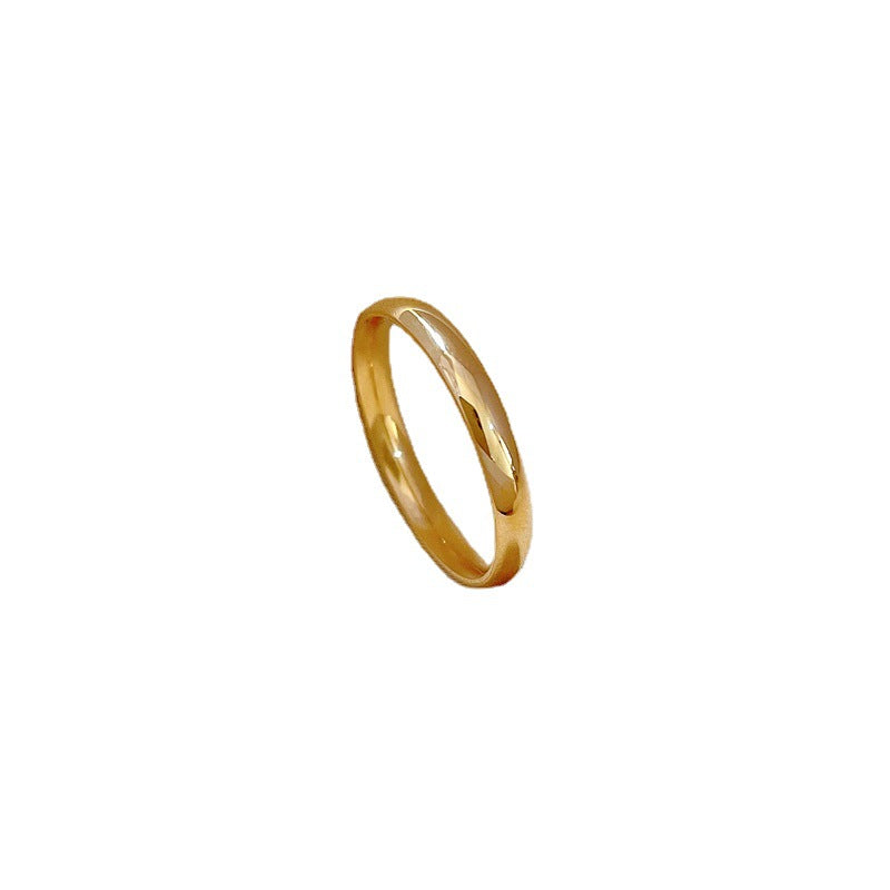 Anello Minimalista Geometrico in Acciaio al Titanio Lucidato per Uomo e Donna, Anello di Moda Tono Freddo per Dito Indice, Gioielli Unisex Stile Club