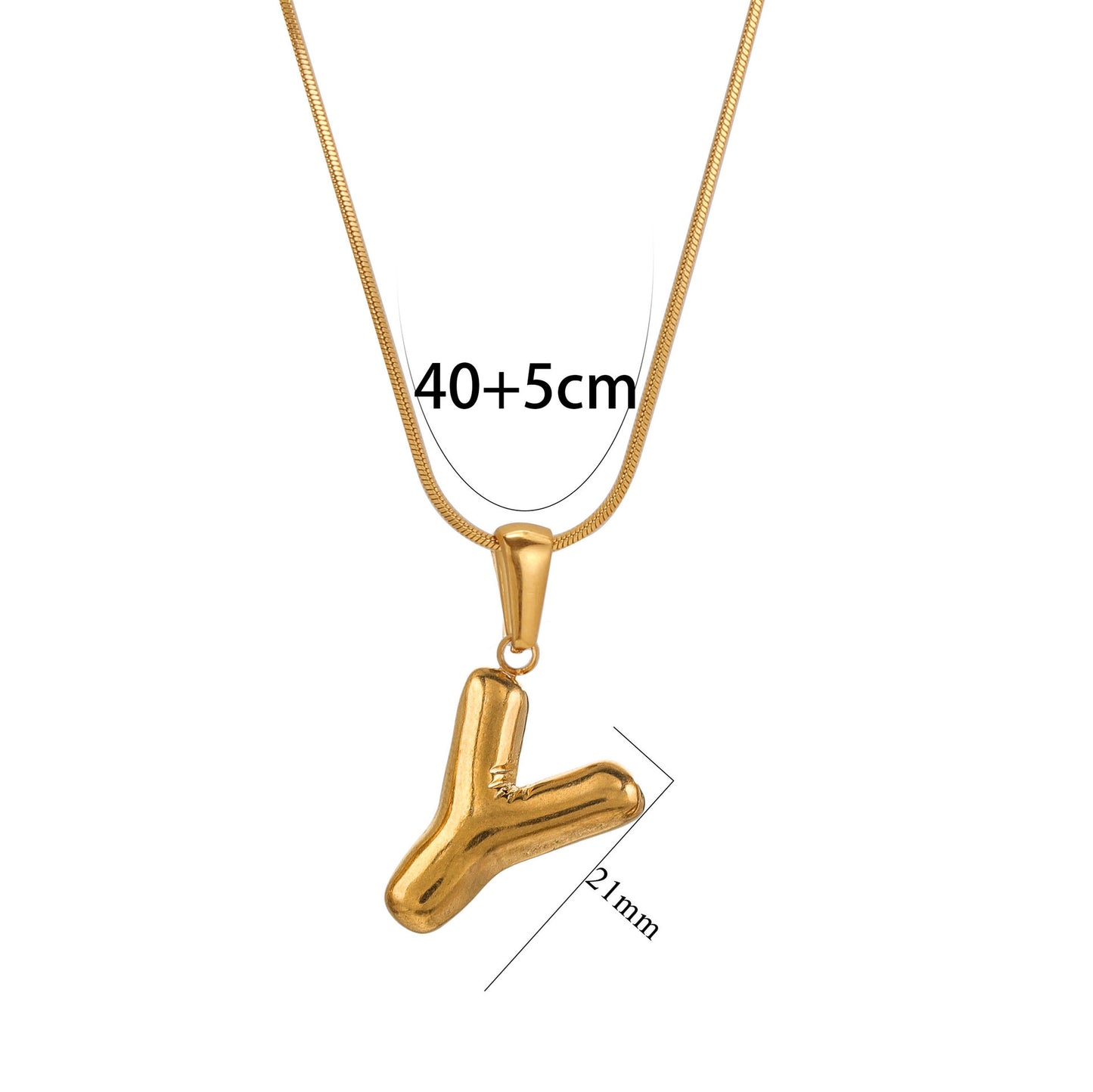 Collana con Pendente Rotondo Minimalista con Lettera per Donna e Uomo Acciaio Inossidabile con Placcatura in Oro 18K Design Geometrico Lucidato Ispirato ai Palloncini