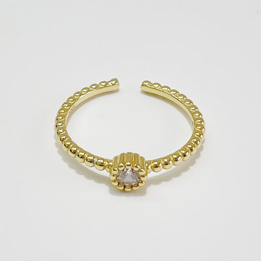 Anello da donna minimalista con cuore in argento sterling 925 e zirconia cubica incastonata