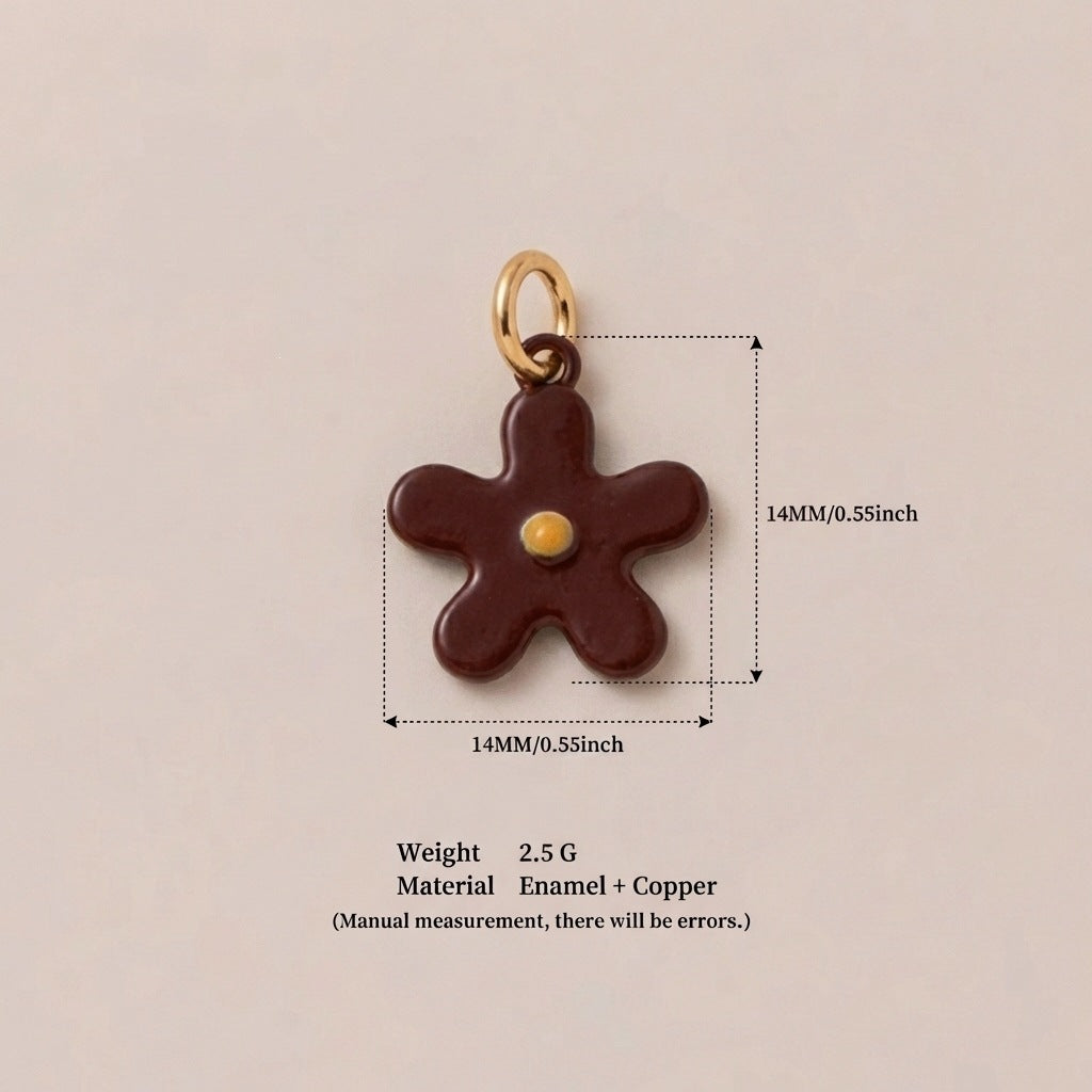 Casual Plated Brass Heart Charm Bar