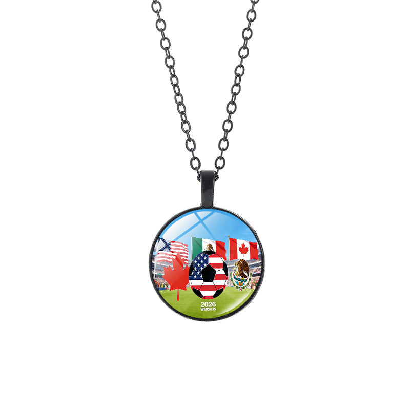 Sporty Geometric Crystal Pendant Alloy Plated Necklace Unisex Casual Chain