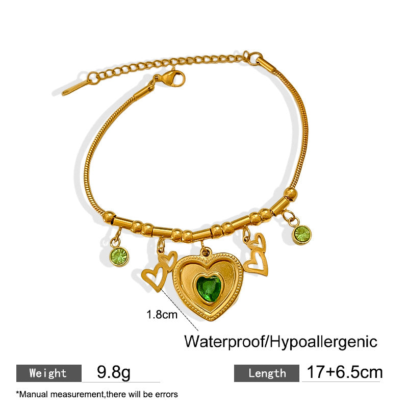 Punk Geometric Plated Titanium Steel Bracelet for Unisex