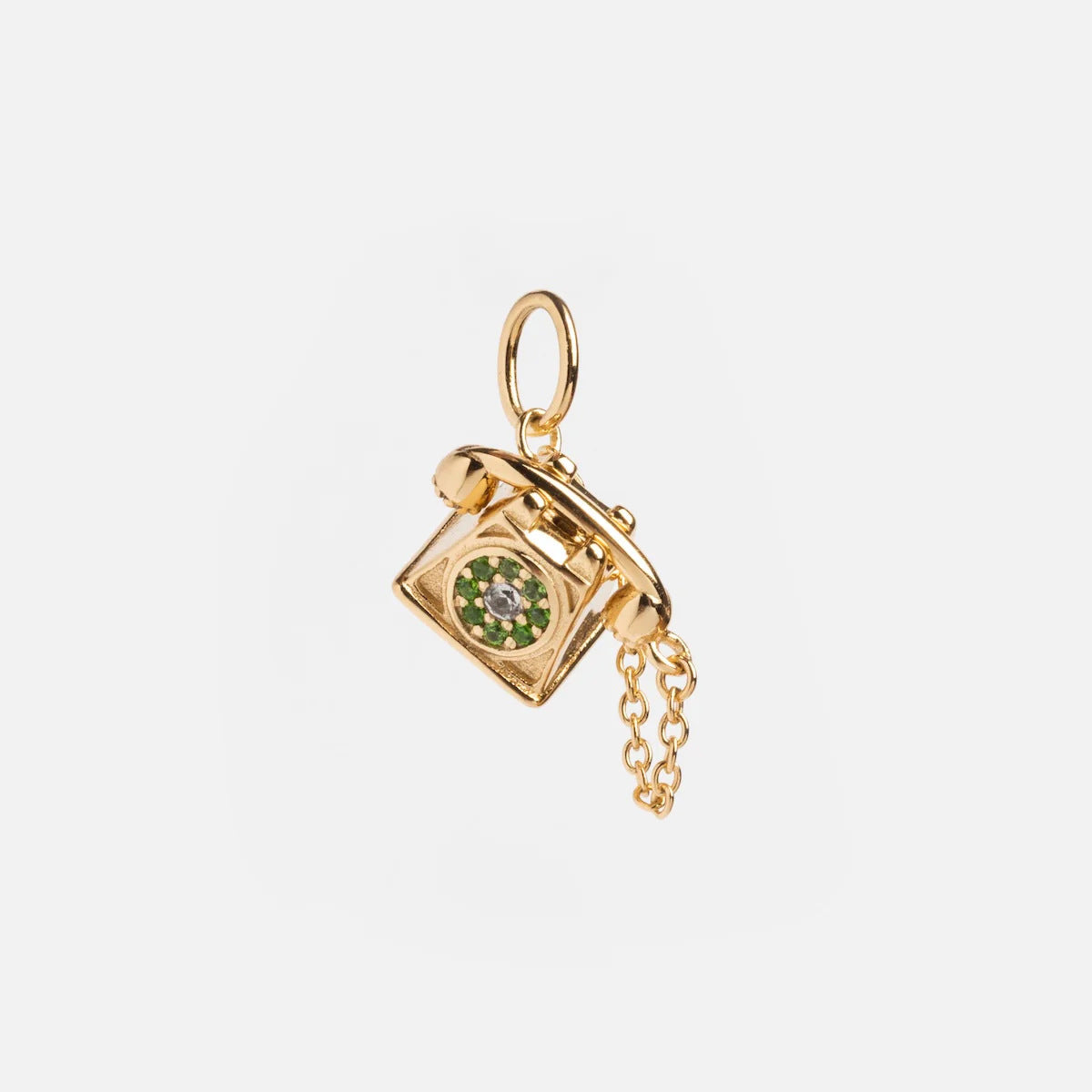 Vintage Minimalist Brass Plated Necklace with Lantern Telescope Hand Flower Telephone Wolf Stainless Steel Pendants