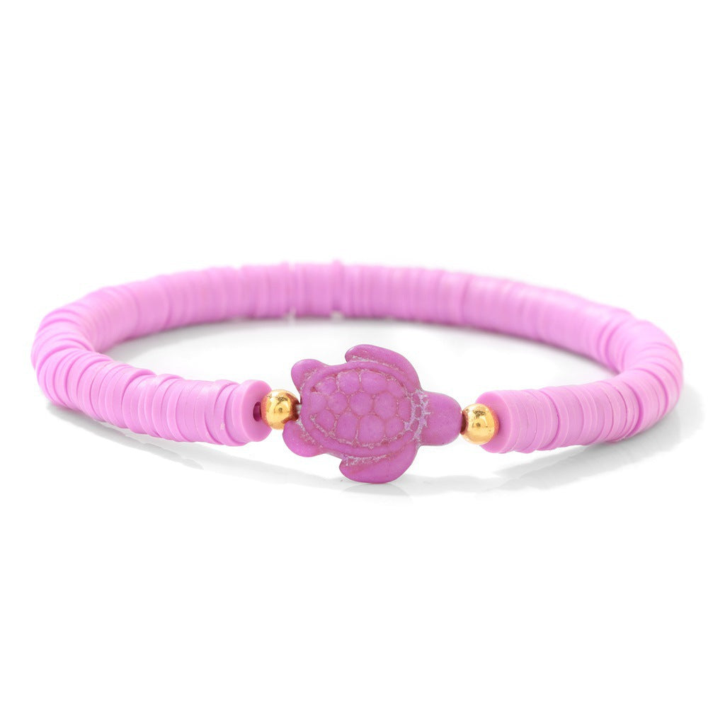 Bohemian Turtle Animal Shape Pearl Resin Bracelet Unisex Summer Beach Jewelry