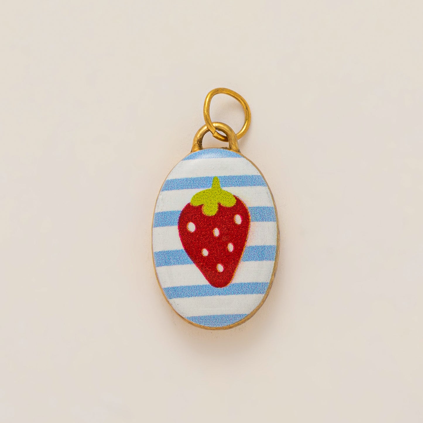Fashion Stainless Steel Drip Oil Plated Necklace with Bow Flower Strawberry Heart and Pear Charms