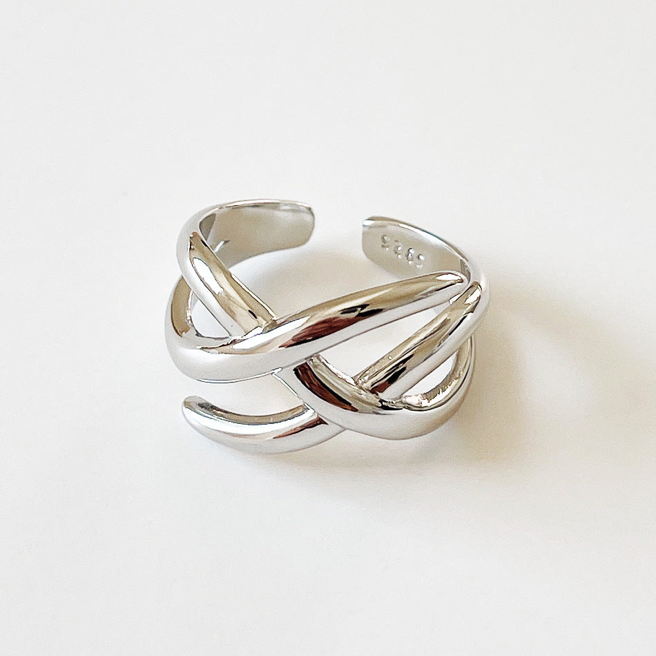 Anello da donna con intarsio a cuore in argento sterling 925