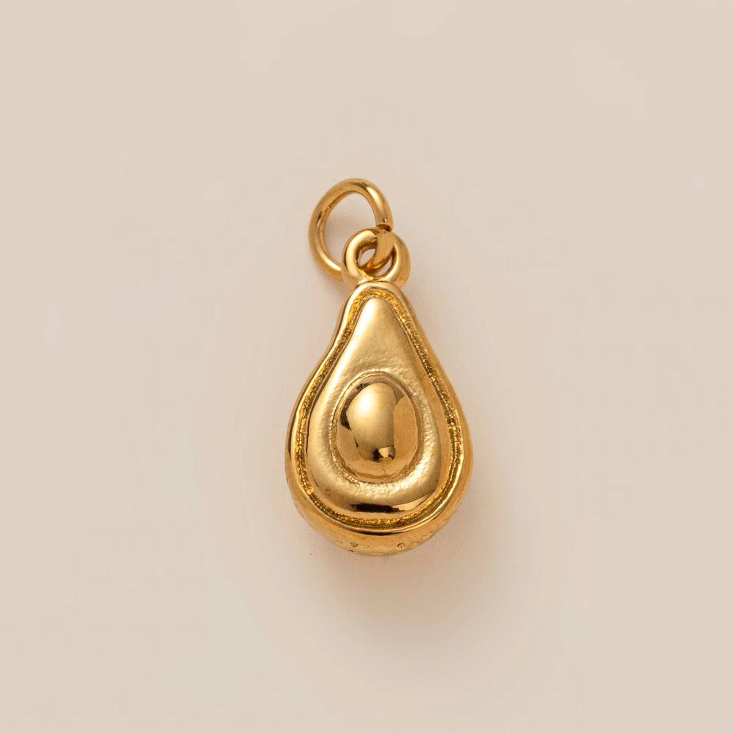 Vintage 18K Gold Plated Stainless Steel Geometric Floral Charm Bar