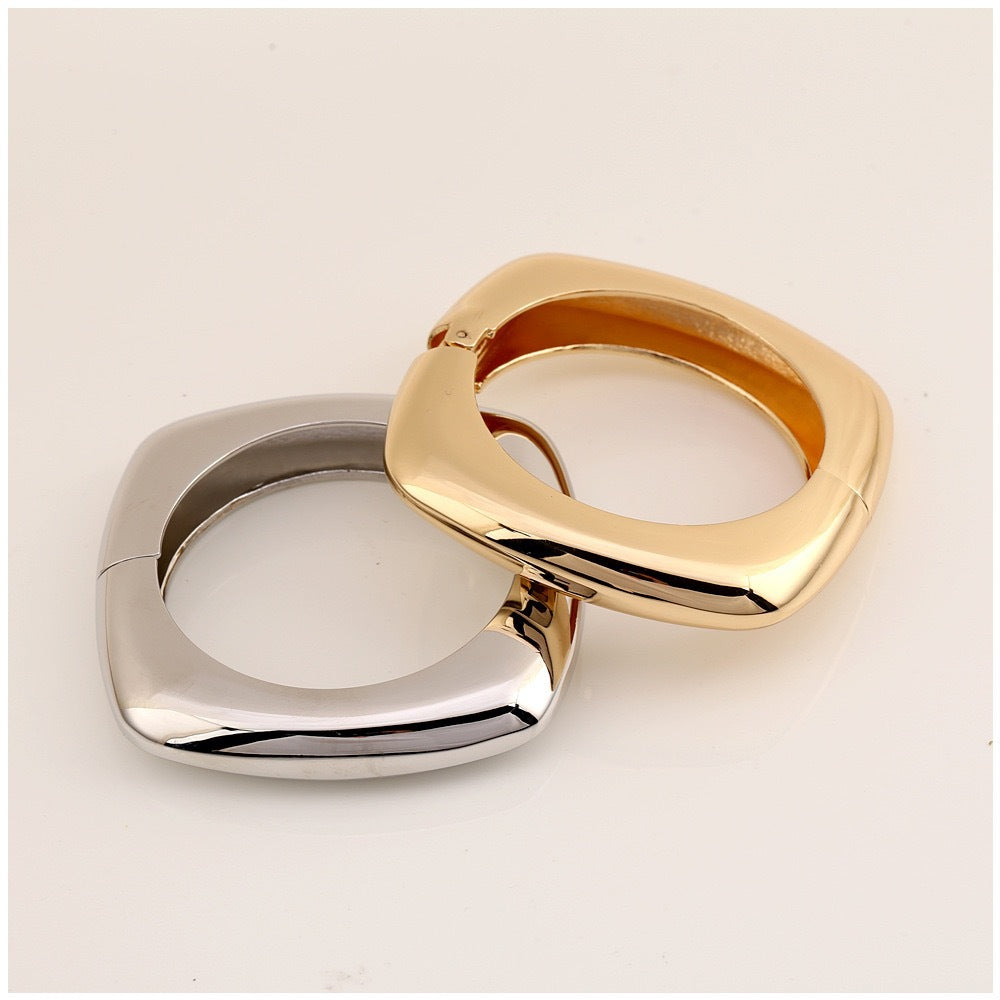 Bracciale rigido aperto in lega di lusso vintage da donna