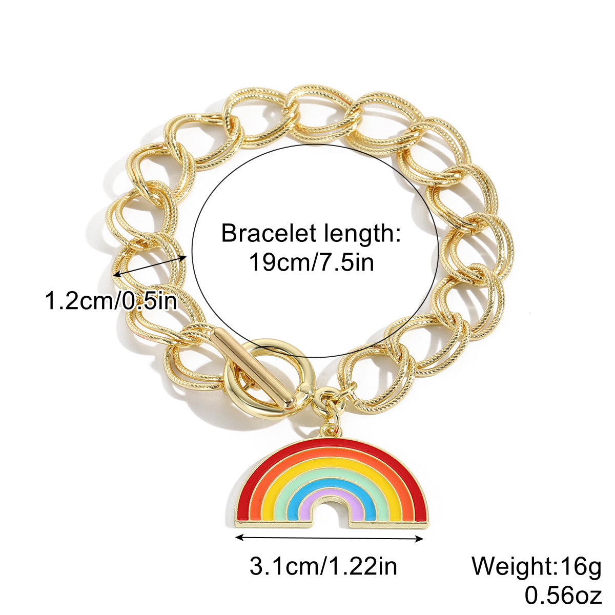 Heart Geometric Zinc Alloy Magnetic Friendship Bracelet for Women