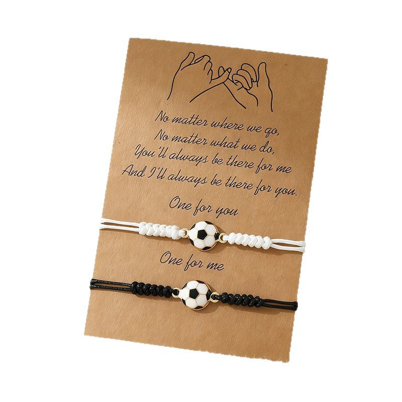 Sweet Sun and Moon Stainless Steel Bracelet Unisex Sports Fan Gift