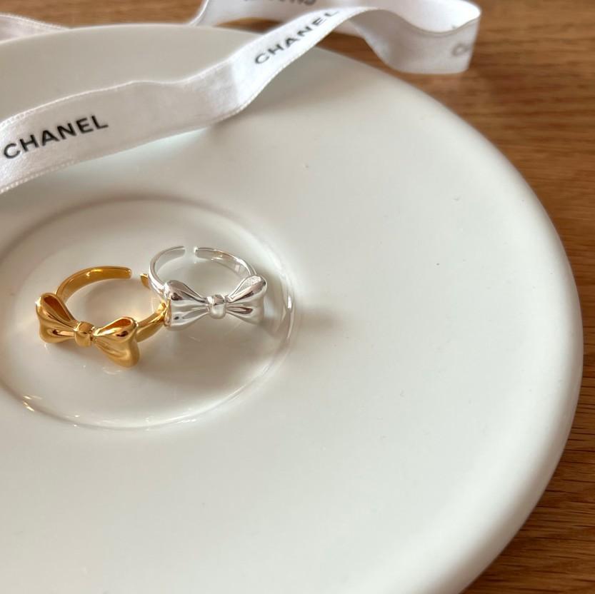 Anello a fiocco minimalista in argento sterling 925 da donna