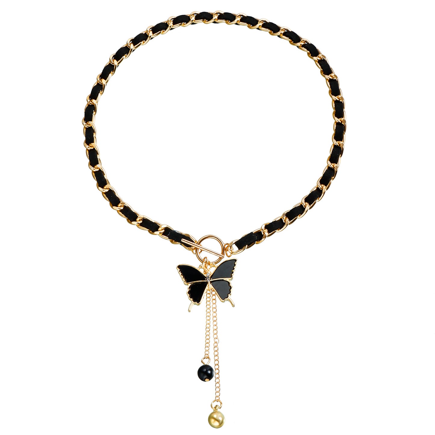 Minimalist Heart Alloy Plated Pendant Necklace with Tassel for Women
