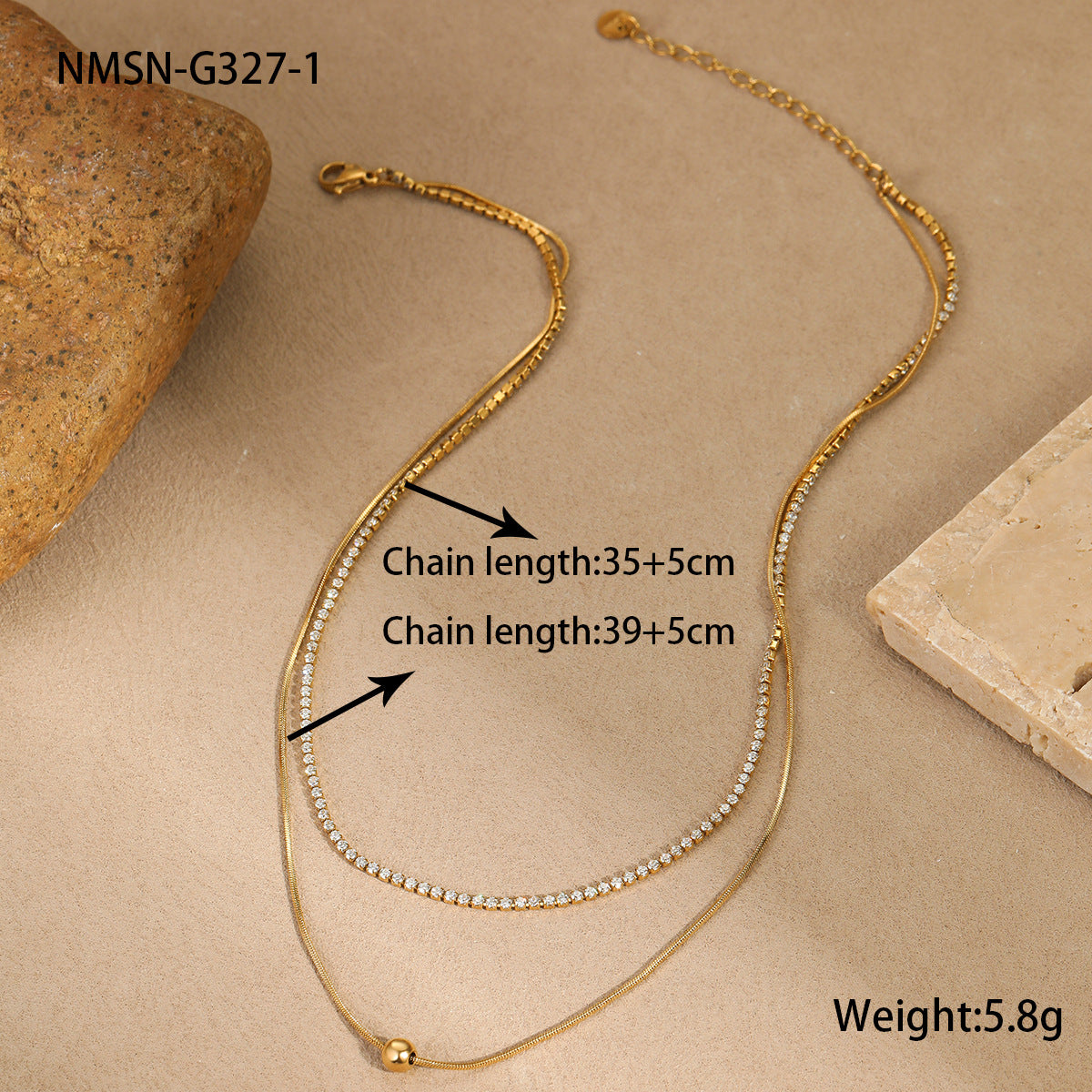 Minimalist Geometric Titanium Steel Pendant Necklace with Rhinestone Inlay and Plated Finish for Women