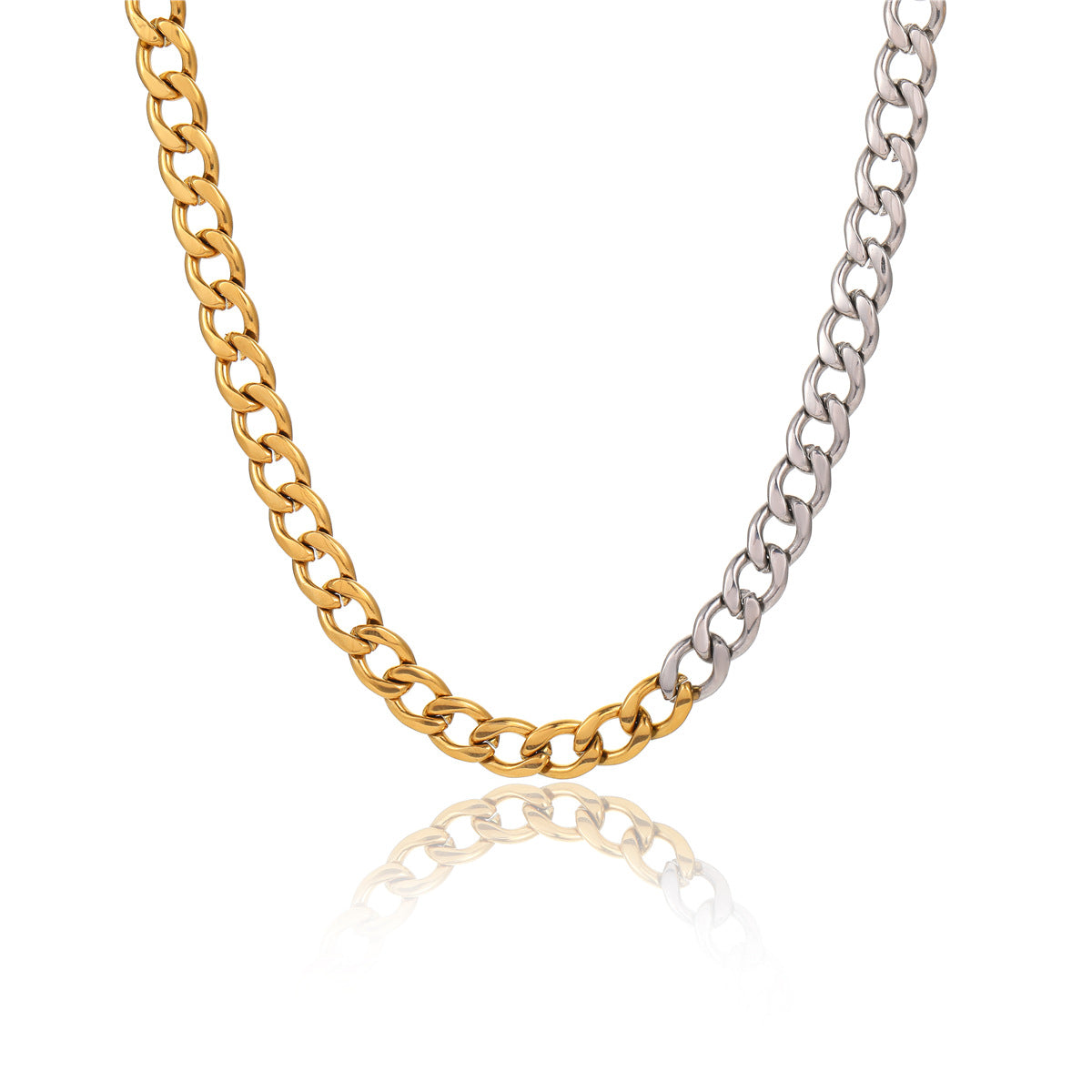 Elegante Collana Cuban Link per Uomini e Donne in Acciaio Inossidabile con Finitura Galvanica, Ipoallergenica e Resistente allo Sbiadimento